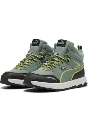 PUMA Evolve Trail JR, Scarpe da Ginnastica, Green Moon-Lemon Sherbert Black, 39 EU