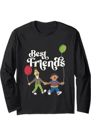 Sesamstraat Best Friends, bianco, Maglia a Manica