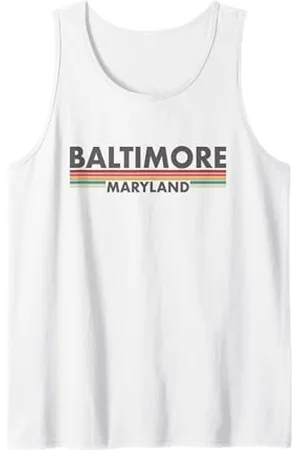 Graphic Club Inc. Baltimore - Maryland - Vintage / Retro Stripes - Classic Canotta