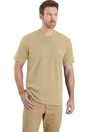 Carhartt Relaxed Fit Heavyweight Short-Sleeve K87 Pocket T-Shirt, Maglietta da Lavoro Utility Uomo, (Beach Heather), S