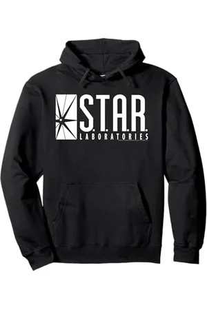 DC Comics Originals Flash Star Labs Logo White Felpa con Cappuccio