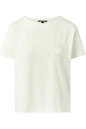 Comma, 2148323 T-Shirt, Bianco- , 3XL Donna