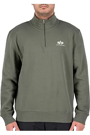 Alpha Industries Felpa Mezza Zip SL da Uomo Pullover