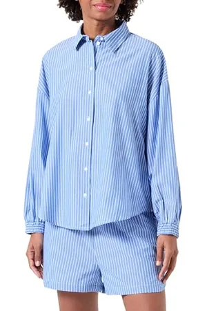 ONLY Onlarja-Maglietta a Righe L/S Wvn Noos Camicia a Maniche Lunghe, , L Donna