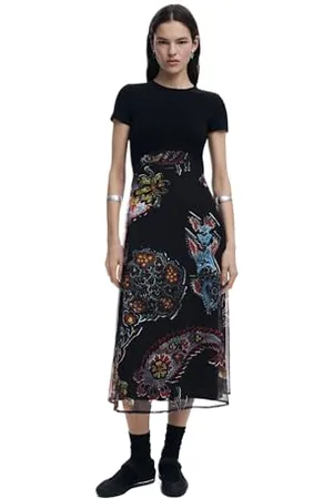 Desigual Vest_Paisley Mesh_Lacroix Vestito Casual, , M Donna