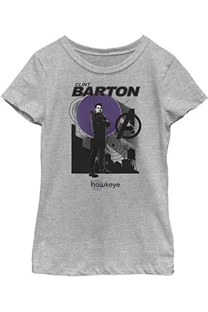 Marvel Hawkeye Clint Barton Stance Poster Girls T-Shirt Athletic Heather, X-Small, , XS