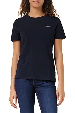 Tommy Hilfiger 1985 REG MINI CORP LOGO C-NK SS WW0WW37877, Donna, (Desert Sky), XXS