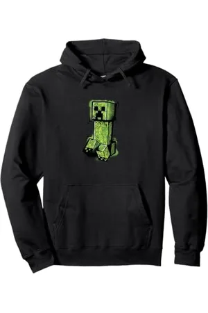 Minecraft Creeper Graffiti Sit Felpa con Cappuccio