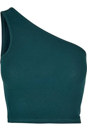 Urban classics Top Asimmetrico da Donna Cropped Canottiera, , L/Petite
