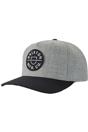 Brixton Crest C MP Snbk Cappellino da Baseball, (Heather Grey)/Nero, Taglia Unica Unisex-Adulto
