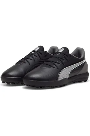 PUMA King Match TT Jr, Soccer Shoe, Black White-Cool Dark Gray, 38 EU