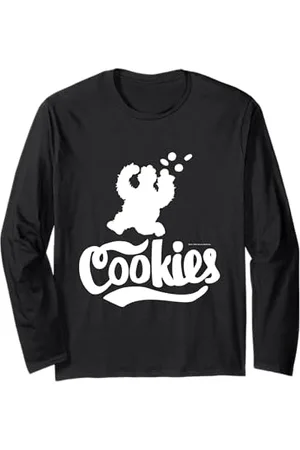 Sesamstraat Cookies White Silhouette, Maglia a Manica