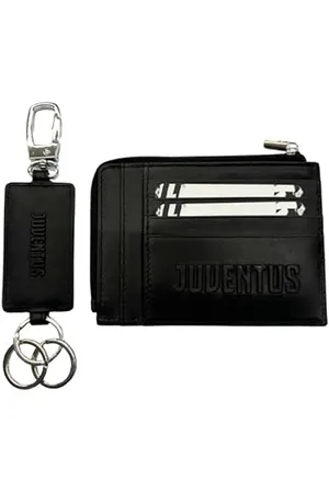 Juventus Juve, Parure Portacarte di Credito e Portachiavi 100% Pelle 133443 Uomo, Standard