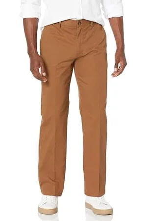 Amazon Pantaloni Chino Classici con Parte Piatta sul Davanti Resistenti alle Pieghe (Disponibili in Taglie Extra Forti) Uomo, , 33W / 32L