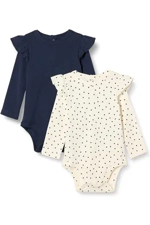 Amazon Body a Maniche Lunghe con Volant, Pacco da 2, , 12 Months