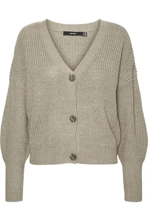 VERO MODA Vmlea LS V-Neck Cuff Cardigan Noos, Maglione Donna, , S
