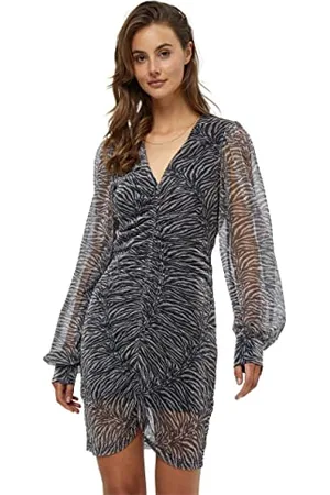 DESIRES Shimmer Ls Dress Donna, (9137P Golden Lava Print), L