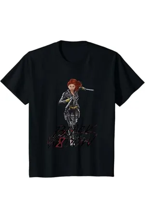 Marvel Bambino Black Widow Movie Running Black Widow Maglietta
