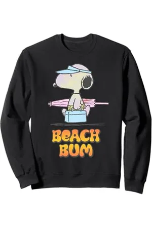 Peanuts Snoopy Beach Bum Retro Estate Vacanze Vintage Felpa