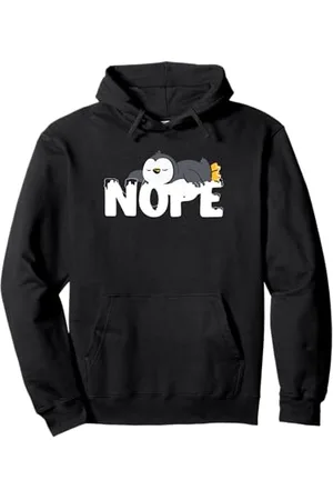 Original Penguin Funny Nope Not Today Pigro Animal Lover Felpa con Cappuccio