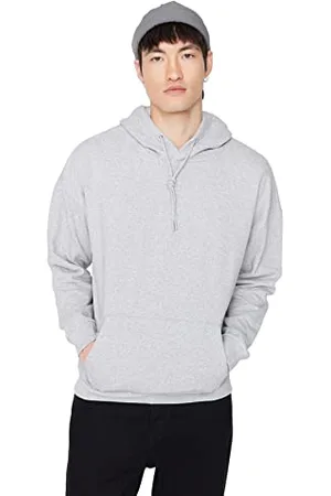 Trendyol Herren Gerade Lange Ärmel Plus Size Sweatshirts Maglia di Tuta, , XL Uomo