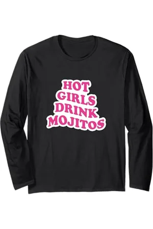 College Ragazze Calde Bevono Mojito Maglia a Manica