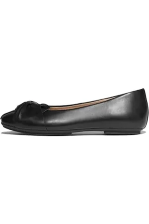 FitFlop Delicato Soft-Twist Leather Ballet Flats, Ballerine Donna, , 38 EU