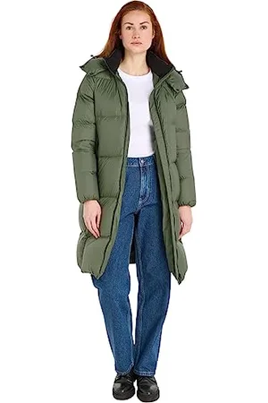 Calvin Klein Jeans Piumino Donna Long Puffer Invernale, (Thyme), L