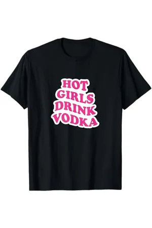 College Ragazze calde bevono vodka Maglietta
