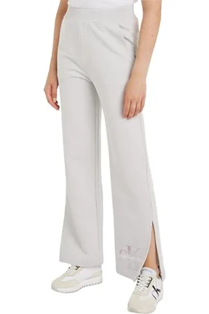 Calvin Klein Jeans DIFFUSED MONOLOGO Jog Pant J20J223422 Pantaloni della Tuta, (Lunar Rock), M Donna