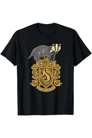 Harry Potter Hufflepuff Sketch Crest Maglietta