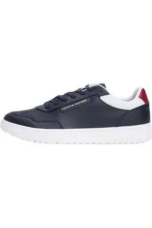 Tommy Hilfiger Uomo Sneakers Court Basket Core Lite Profilo Basso, Blu (Desert Sky), 46