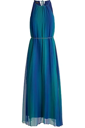 Apart Abito in Chiffon Vestito, Smeraldo Turchese, 46 Donna