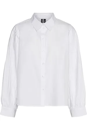 VERO MODA Vmbisse Plisse-Maglietta Wvn Camicia a Maniche Lunghe, , XS Donna