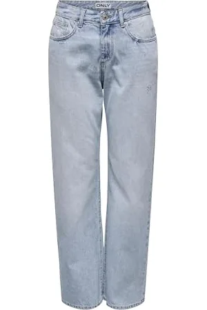 ONLY Onlella-Riley MW Straight Tai518 Dnmnoos Jeans Fit, , (M) W x 34L Donna