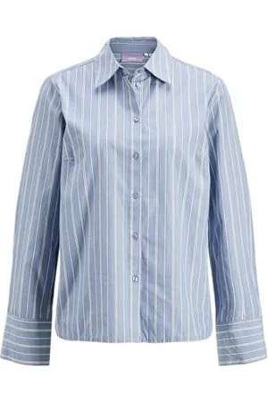 JJXX Jxtessa LS Reg Poplin Shirt Wvn Camicia, Coronet Blue, S Donna