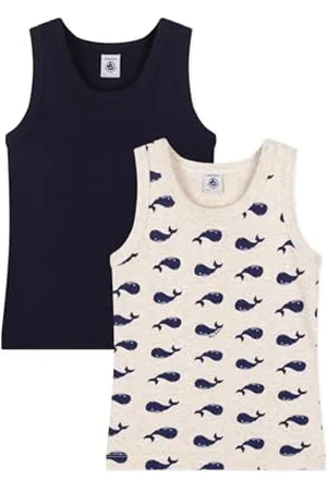 Petit Bateau A0dag Canotte, , 6 Anni (Pacco da 2) Bambino