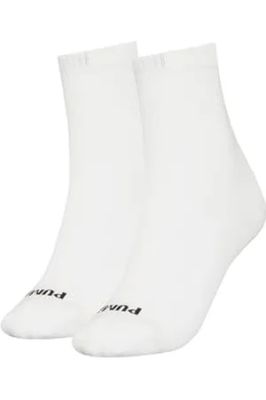 PUMA Cotone Riciclato con Logo a Cuore Calzini, Bianco/Nero, 39-42 (Pacco da 2) Donna