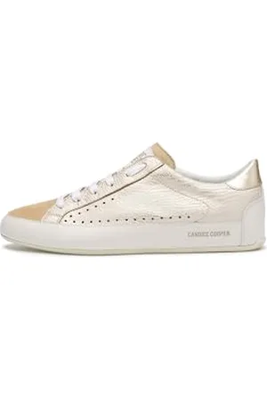 Candice Cooper Sneakers in Pelle e Suede, Platino 39