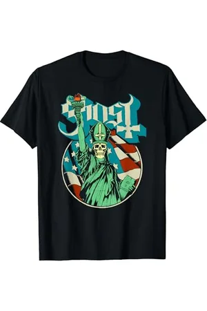 Ghost Blue Statue Stars and Stripes Maglietta