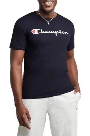 Champion Classic Jersey Script T-Shirt, (White Navy), XXL Uomo