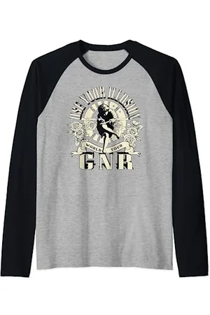 Guns N´Roses Tour mondiale ufficiale dei Illusion Maglia con Maniche Raglan