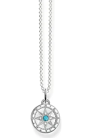 Thomas Sabo Collana da donna con ciondolo in 925, con zirconi bianchi, taglio brillante, 42 cm, SCKE150057, 42 cm, sterling, Zirconia cubica