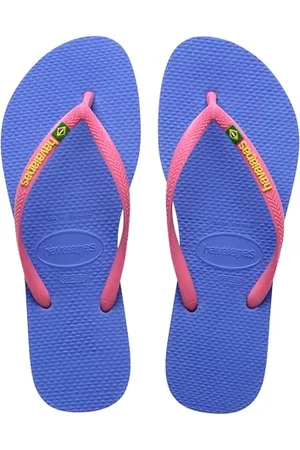 Havaianas Slim Brasil Logo, Infradito Comode, Resistenti e Leggere, Omaggio al Brasile, Bandiera su Cinghie e Suola, Donna