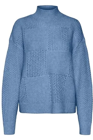VERO MODA Vmmoon Ga BF-Pullover a Collo Alto Maglione Lavorato a Maglia, , L Donna