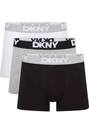 DKNY Uomo, Boxers, Nero/Grigio Bianco, Confezione da 3, Medio