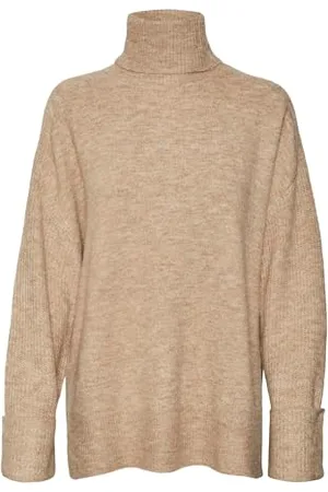 VERO MODA Vmjupiter LS-Pullover a Collo Alto Maglione Lavorato a Maglia, , XS Donna