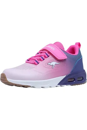 KangaROOS Kx-Bases Ev, Scarpe da Ginnastica Bambina, Rosa Fluo, Bianco, 30 EU