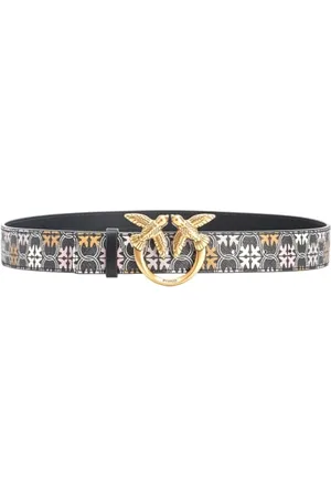 Pinko Love Berry H3 Belt PVC Stampa Logo Cintura, , XS Donna