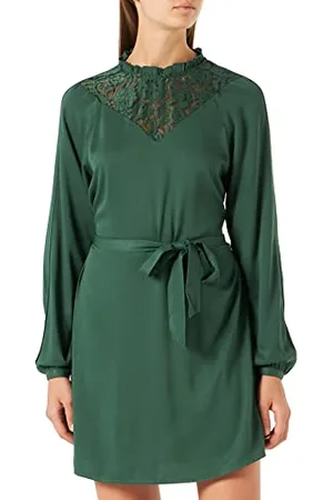VILA Visuvita L/S Lace Dress/su-Noos Vestito, , 44 Donna